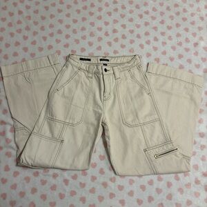 Cream Wild Fable cargo jeans size 0